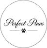 Circular logo with 'Perfect Paws' text and a paw print on a white background